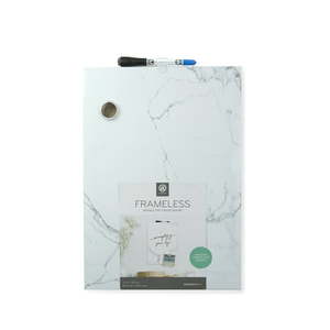 lot 3234 image: U Brands Magnetic Dry Erase Board  11 x 15.5 Inches  Marble Print  Frameless