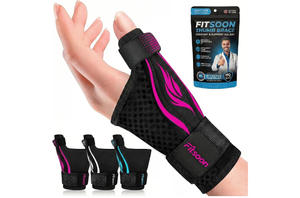 lot 3238 image: joingood Thumb Spica Splint & Wrist Brace, De Quervains Tenosynovitis Brace, Carpal Tunnel Wrist Brace Support, Trigger Thumb Splint for Tendonitis, Arthritis, Thumb Stabilizer Wrist Support(Right,S) - Retail $0
