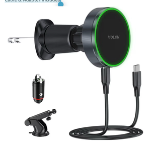 lot 3246 image: Magnetic Wireless Car Charger,15W Fast Charging,Magsafe Compatible,Automobile Air VentDashboard Phone Holder Mount for iPhone 16151413,Strong MagnetsSuction,USBC Cable & Adapter Included - Retail $0