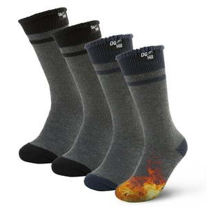 lot 3264 image: DG Hill (2 Pair) Kid s Thermal Winter Socks Thick Heat Trapping Insulated Boot Sock - Retail $41