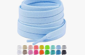 lot 3269 image: Polar Rabbit 2 Pairs Flat Shoe Laces for Sneakers 516 Wide Athletic Shoelaces Boot Strings in 24-79 for Kids Adults - Retail $0