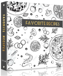 lot 3274 image: Recipe Binder with Plastic Sleeves, Full Page Cards and Dividers, Recipe Binder 8.5x11 3 Ring, Blank Recipe Book Binder to Write in Your Own Recipes  - Retail $0