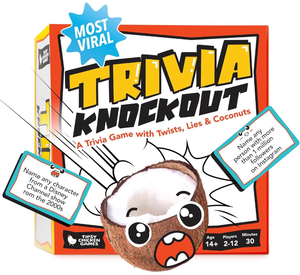 lot 3279 image: Tiki Knockout Bluff Your Way to Victory �� Team Building & Party Board Games �� Bluffing Trivia Game for Friends & Family Game Night - Retail $0