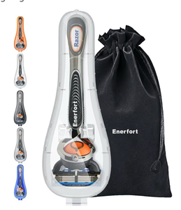 lot 3302 image: Razor Case Compatible with Gillette Proglide Fusion Mens Razor, Manual Razor Travel Protector Case with Carrying Bag - Clear  - Retail $0