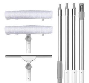 lot 3308 image: Microfiber Mop, Masthome Microfiber Duster,Cobweb Duster with Adjustable Angle Head, Extendable Duster with 60  Long Pole, Dusters for Cleaning Ceiling Fan, High Ceiling, Furniture - Retail $0