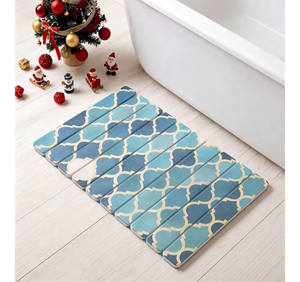 lot 3320 image: Foldable Stone Bath Mat,Super Absorbent Diatomaceous Earth Shower Mats, 24 x 16 Non-Slip Quick Drying Mats for Bathroom Floor, Easy to Store Bathroom Rugs, Easy to Clean, Elegant & Modern Design - Retail $0