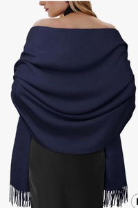 lot 3337 image: Winter Scarf for Women Pashmina Shawls and Wraps for Evening Dresses Wedding Party Bridesmaid Warm Long Scarves Shawl - Retail $0