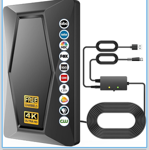 lot 3388 image: 2025 TV Antenna Indoor Antenna for Smart TV Long Range Reception HD Digital Antenna Outdoor with Amplifier Signal Booster for Local Channels Supports 4K 1080p - Retail $0