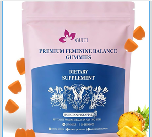 lot 3389 image: GUITI Premium Feminine Balance Gummies, Hawaiian Pineapple Flavored Gummies, Pineapple Gummies for Women PH, Vaginal Probiotics, 60 Gummies �� - Retail $0