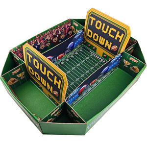 lot 3404 image: Football Party Decorations - Super Game Bowl Party Decorations 2026 - Football Food Tray Set  Stadium Snack Display Tray for Football Party Supplies Favors Decorations - Game Day Themed Birthday Food Plates Decor - Retail $0