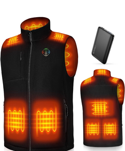 lot 3418 image: KOVNLO Heated Vest for Men with Battery Pack Included, Soft Fleece Smart Electric Lightweight Heated Jacket - Retail $0