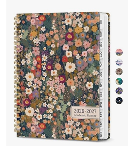 lot 3441 image: Timart 2026 Planner, January 2026 - December 2026, Weekly and Monthly Planner, Hardcover 2026 Calendar Planner Book Agenda Book with Tabs, Inner Pocket For Women, Perfect for Office School Home Supplies, A5 (6.3 x 8.5)-Orange - Retail $0