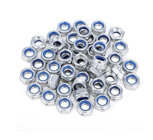 lot 3445 image: M8 Nylon Nuts 8 mm Locking Nuts 304 Stainless Steel Hex Nylon Insert Lock Nut for Screw Bolt Automative Bike Machine - Retail $0