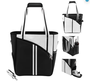 lot 3470 image: U Leather Pickleball Bag with Shoe Compartment, Large Pickleball Tote Bags for Women��Multifunctional Pickleball Bags - Retail $0