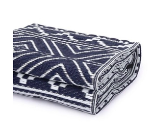 lot 3501 image: MontVoo Outdoor Rug Carpet 8x10 Waterproof-Patio Rug Mat Reversible Portable RV Camping Picnic Beach Mat Plastic Straw Rugs Outside Outdoor Area Rugs for Patio Deck Pool Deck Balcony Backyard (different design from stock photo) - Retail $0