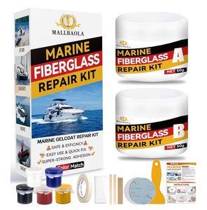 lot 3519 image: Mallbaola Marine Fiberglass Repair Kit with Gelcoat - Retail $25