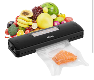 lot 3527 image: Bio-th Vacuum Sealer Machine for Food, Dry & Wet Modes, Compact & Powerful, bags sealer Includes 15 Large Sealing Bags (20x30cm) - Retail $0