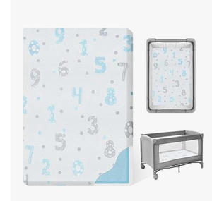 lot 3531 image: Baby Travel Cot with Fitted Sheet Set - Retail $45