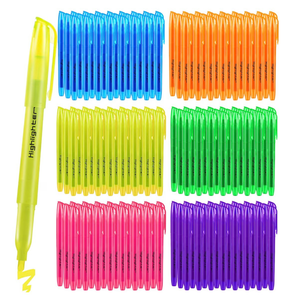lot 3542 image: Highlighters Assorted Colors Bulk, 108 Pcs Pastel Highlighters Bulk with 6 Colors, Colored Highlighter for Office and School Supplies - Retail $0