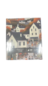 lot 3545 image: PICKFORU Mountain Village 1000 Piece Puzzle for Adults, Retro Autumn House Jigsaw Puzzle, Vintage Fall Cottages Theme as Home Decor - Retail $0