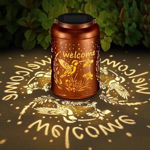 lot 3577 image: Solar Lantern Outdoor Hanging Waterproof Outside Metal Openwork Hummingbird Pattern Birthday Gifts for Women Mom Landscape Lights for Porch Garden Yard Patio Pathway Decor��Hummingbird�� - Retail $20