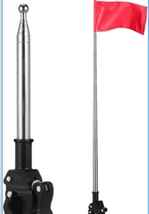 lot 3593 image: DECHOUS 2Pcs Telescoping Bicycle Safety Flag Pole 51 Inch Stainless Steel Bike Flagpole Mount Holder for Motorcycle Golf Cart Wheelchairs ATV Dirt Bike Trailers Cycling Accessories - Retail $0