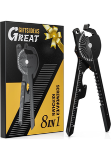 lot 3598 image: PACk of 5 stocking Stuffers for Men Adults, Gifts for Men 8-in-1 Screwdriver Tool, Mens Stocking Stuffers, Mens Christmas Gifts for Dad Him Husband, White Elephant Gifts for Adults, Cool Gadgets - Retail $0