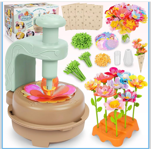 lot 3618 image: Fabric Flower Bouquets Toys, DIY Craft Kits Toys for Kids - Flowers Market Toy, Build Your Flower Bouquet, Arts & Crafts for 4 Year Toddler Girl, Educational Activity Preschool B-Day Gifts - Retail $0