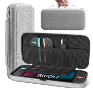 lot 3621 image: Henstar Carrying Case for Nintendo Switch 2 2025, Protective Hard Shell Portable Travel Case with 10 Game Card Slots, Large Volume Bundle Holder for Nintendo Switch 2 Accessories & Games, Black - Retail $0