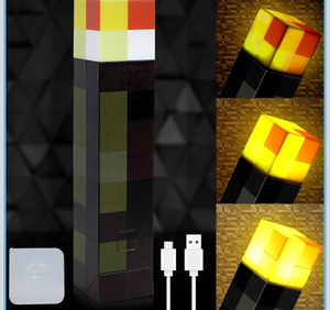 lot 3622 image: Torch Lamp with Wall Mountable - LED Torch Lamp, USB Rechargeable Night Light, Hand Held & Wall Mountable Table Light, Kids Boys Birthday Party Living Room Bedroom Decor (3-Colors) - Retail $0