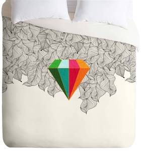 lot 3651 image: Deny Designs Iveta Abolina January Duvet Cover, TwinTwin XL - Retail $129