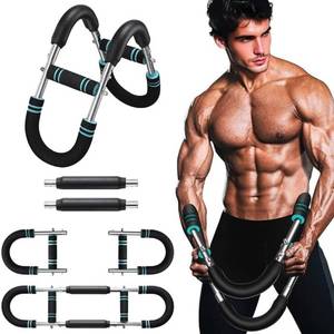 lot 3661 image: Twister Arm Trainer �� Adjustable Resistance Power Twister Bar (60��110 lbs) for Chest, Arm, Shoulder & Forearm Strength Training �� Portable Home Gym Equipment for Men & Women. - Retail $35