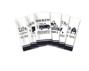 lot 3666 image: Farmhouse Cow Hand Towels Set - 6pcs Soft -Print Farmhouse Chicken CoopWindmill Absorbent Bathroom Towel for Kitchen Bathroom Decor, Shower, Hotel & Spa,White 15.7x23.6 - Retail $0