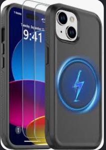 lot 3679 image: rumlick Magnetic for iPhone 15 Pro Case, Compatible with Magsafe 10 FT Military Grade Anti-Drop with Tempered Glass Screen Protector Phone Case for iPhone 15 Pro 6.1 inch -Clear Frosted - Retail $0