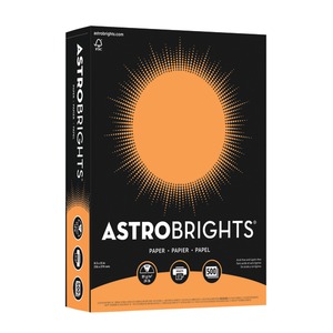 lot 3691 image: Neenah Astrobrights Bright Color Paper  8 12in. x 11in.  24 Lb  FSC Certified  Cosmic Orange  Ream Of 500 Sheets  21658