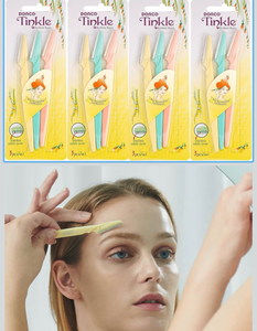 lot 3710 image: Tinkle Dermaplaning Tool 12ct, Dermaplane Razor for Women, Safe and Easy Peach Fuzz Remover, Eyebrow Trimmer with Protective Cover (4 Packs of 3) - Retail $0