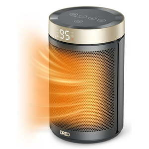 lot 3732 image: Dreo Space Heater  Portable Electric Heaters for Indoor Use with Thermostat and Remote  2024 Upgraded  Digital Display  12H Timer  5 Mode  1500W PTC Ceramic Fast Safety Heat for Office Bedroom Home - Retail $40