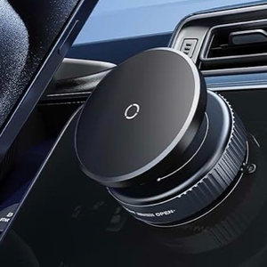 lot 3752 image: Upgraded Magnetic Car Phone Holder Mount, 360° Adjustable Electric Vacuum Strong Suction Phone Holder for CarGymMirror Smooth Surface,Compatible with Magsafe iPhone1615141312 & Android Series - Retail $0