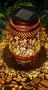 lot 3767 image: Solar Lanterns Outdoor Waterproof LED Hanging Solar Powered Lights, Boho Hollow-Out Metal Lantern for Garden Yard Patio Porch Decor, Birthday Gifts for Mom Grandma, Warm Glow (Hummingbird) - Retail $0