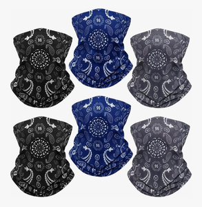 lot 3772 image: Chicingyou 8 Pack Winter Neck Gaiter Warmer for Men Women Windproof Fleece Face Cover Mask Scarf for Cold Weather Sport - Retail $0