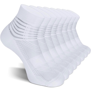 lot 3821 image: IRAMY Compression Ankle Support Socks Wicking Cushioned Athletic Plantar Fasciitis Relief Men Women 236 Pairs - Retail $0