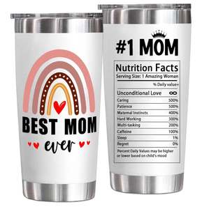 lot 3835 image: YXOTJHS Best Mom Ever Tumbler - Mothers Day Gifts For Mom Wife - Mothers Day Gifts For Mom From Daughter Son Kids - Birthday, Christmas Gift Ideas For Moms - 20 Oz Tumbler - Retail $0