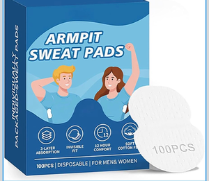 lot 3892 image: Armpit Sweat Pads for Women & Men �� Underarm Sweat Absorber, Neutralizes Odor, Individually Packaged, Stay Confident All Day (100 Count) - Retail $0