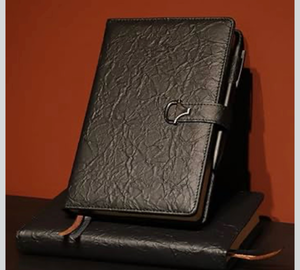 lot 3900 image: Hoci Poci Gifts for Him, Journal for Men, Vintage Leather Diary for Writing, A5 256 Kraft Pages College Ruled Notebook, Personal Planner Organizer Gift Set  - Retail $15