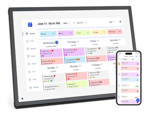 10.1 inch Wall Planner Digital Calendar & Chore Chart,Smart Touchscreen Interactive Display for Family Schedules,Hearth Display Digital Calendar, Digital Photo Frame Share Moments from Anywhere - Retail: $100