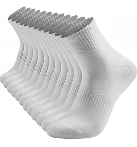 lot 3912 image: 69 Pairs Womens Cotton Thin Gym Running Crew Casual Athletic Socks All Season Tube Socks - Retail $0