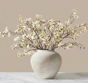 lot 3916 image: Fake Mums Artificial Fall Flowers Fake Plants for Outdoors Autumn Decor, 12 Bundles White Silk Morning Glory with Eucalyptus Look Real UV Resistant Faux Flowers for Outside Planters Front Door Yard - Retail $0