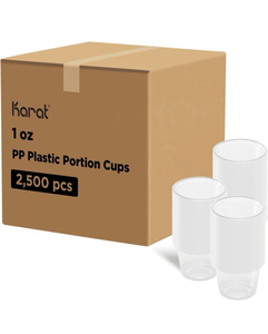 lot 3947 image: 1 oz. Tall PP Portion Cups - Clear whole box  - Retail $0
