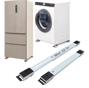 lot 3949 image: Appliance Rollers Heavy Duty,Max 32in,Second Generation Extendable Appliance Rollers Mobile Washing Machine Base Easily Move Washing Machines, Dryers, Refrigerators, Furniture (White) - Retail $0