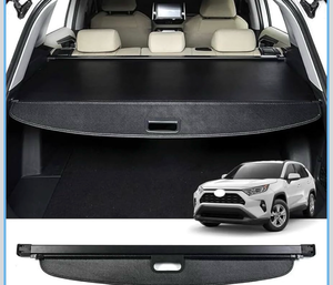 lot 3953 image: Retractable Cargo Cover Compatible with Kia EV9 2024 2025 Shield Security Shade Privacy Screen Tonneau Luggage Cargo Trunk Organizers (Carbon Fiber Texture) - Retail $0